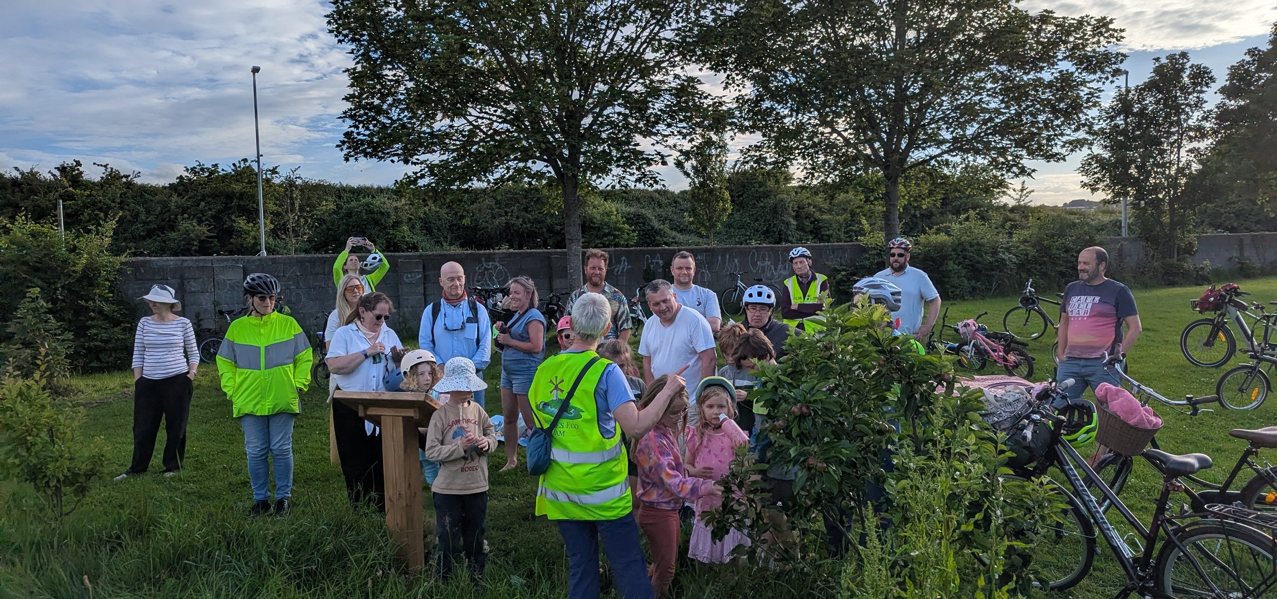 People in the Selskar mini orchard