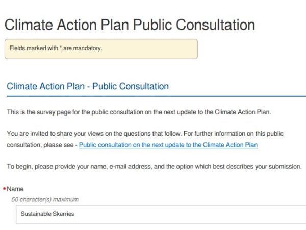 Sustainable Skerries Submission on Climate Action Plan 2026&nbsp;Priorities